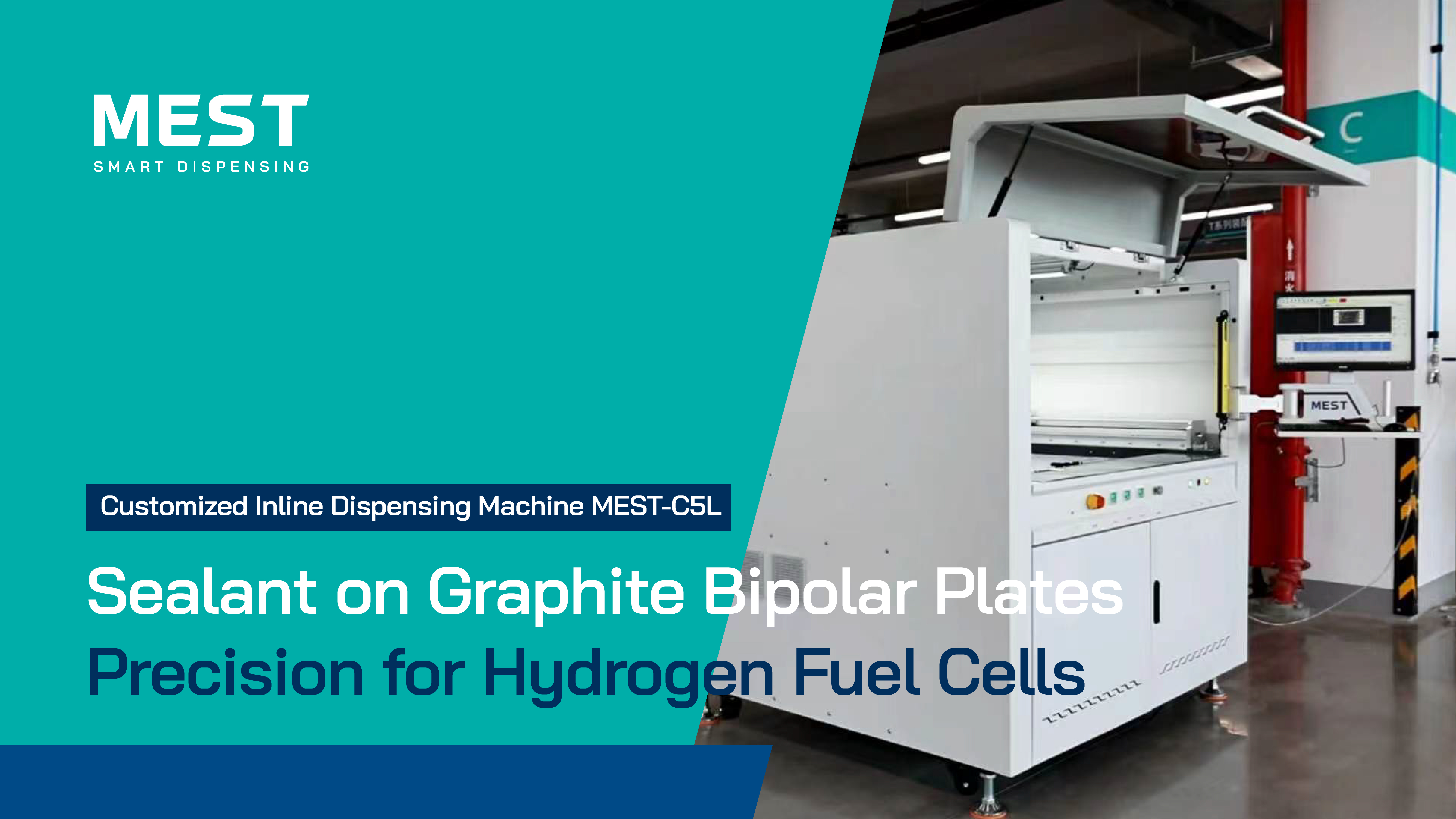 Customized Inline Dispensing Machine MEST-C5L – Sealant for Graphite Bipolar Plates